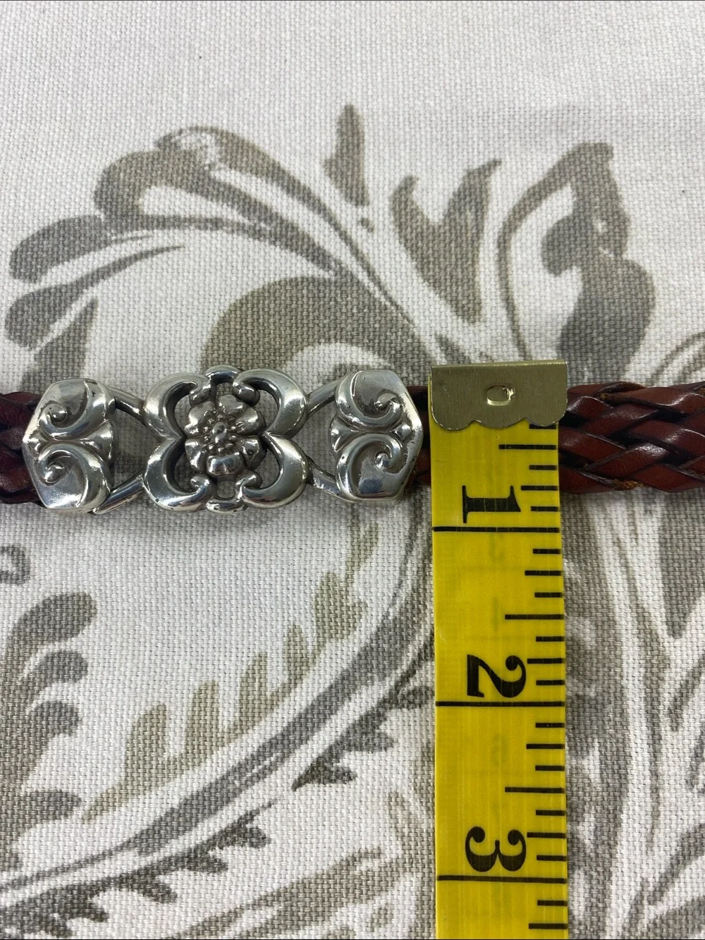 vintage Brighton leather belt  concho accents